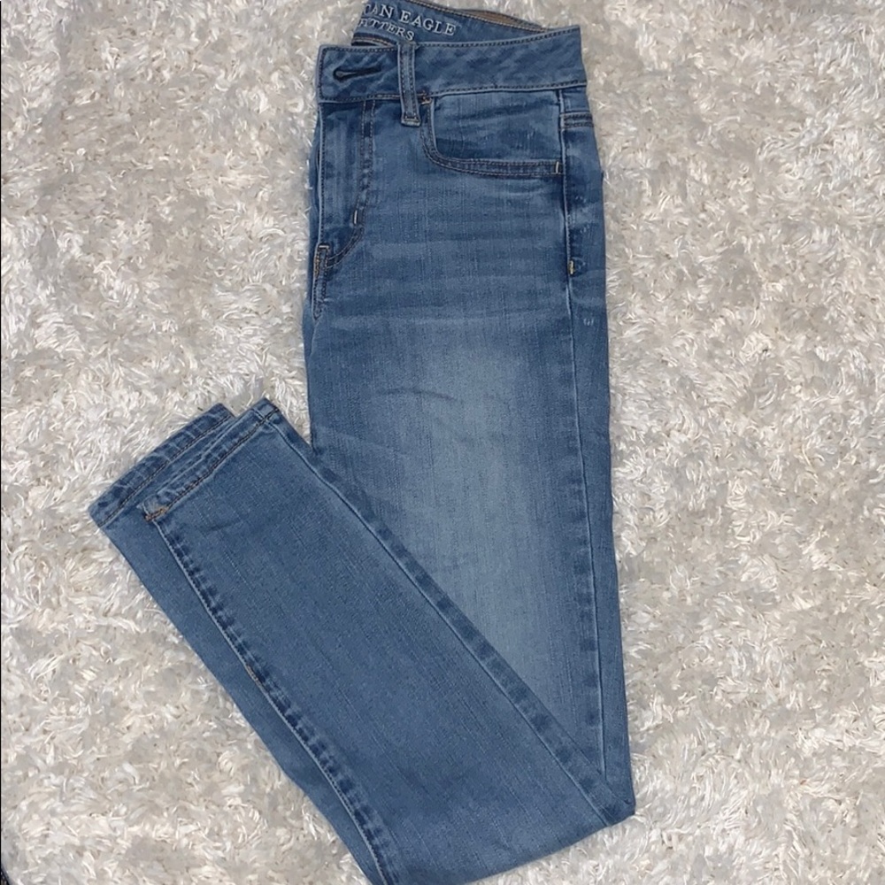 American eagle plain light wash jeans